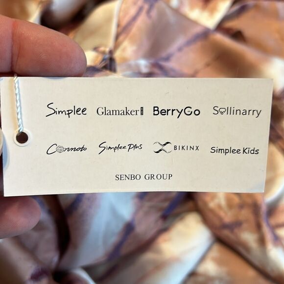 SIMPLEE Large Boho Tie Dye Spaghetti Strap Cami Dress Multicolor Women NWT Wrap - Picture 9 of 11